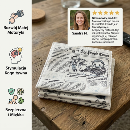 Szeleścąca książeczka dla niemowląt w kształcie gazety