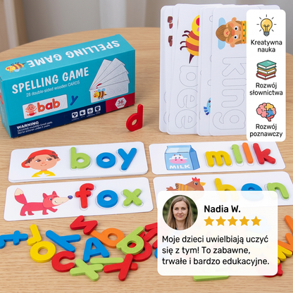 SpellMaster – Drewniana gra Montessori do nauki liter