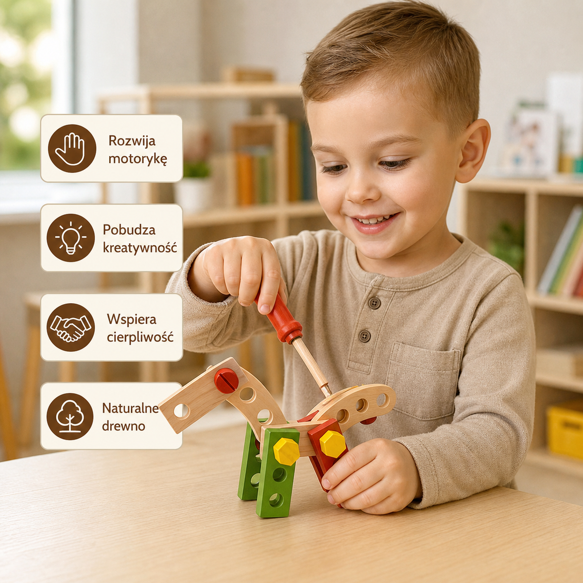 WoodCraft – zestaw edukacyjny do nauki i tworzenia dla dzieci