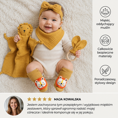 6-elementowy zestaw prezentowy dla noworodka – podstawowy zestaw niezbędnych akcesoriów dla niemowlęcia
