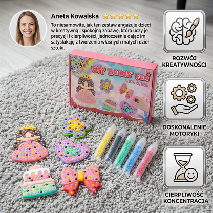 Magiczne obrazki z koralików – zestaw DIY dla dzieci