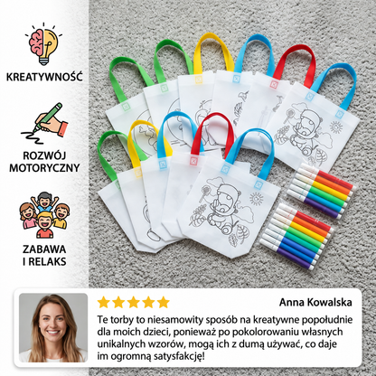 Zestaw DIY do malowania torby z pisakami