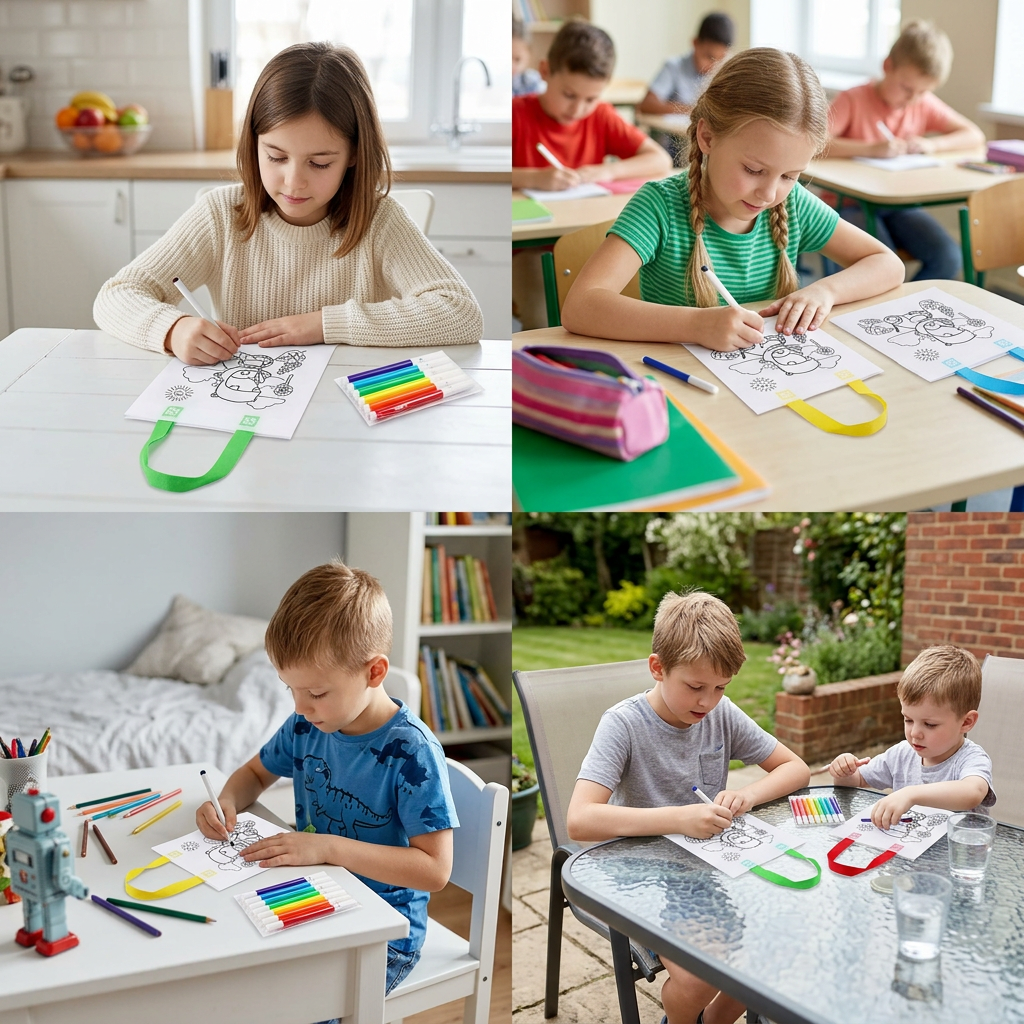 Zestaw DIY do malowania torby z pisakami
