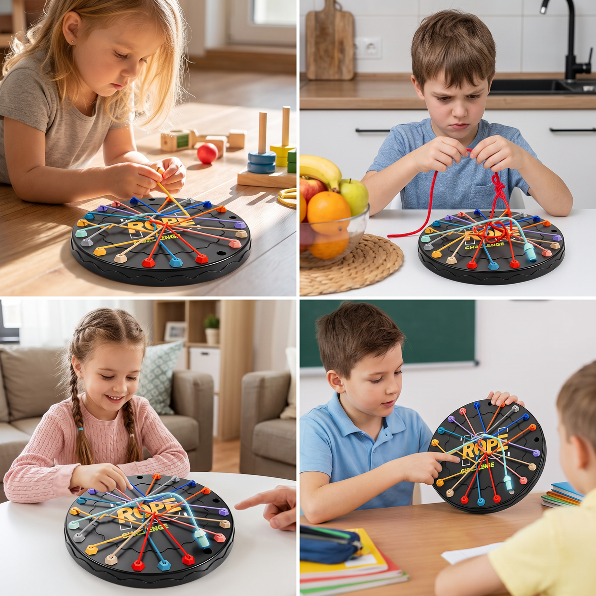Gra logiczna z węzłami i liną – gra rozwijająca myślenie i strategię dla dzieci