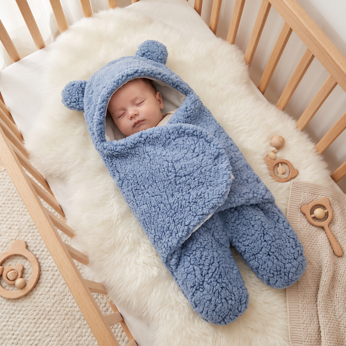 Miś Teddy – Kocyk i Śpiworek dla Niemowląt