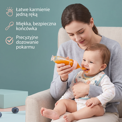 Poręczna łyżeczka do karmienia niemowląt