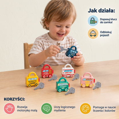Montessori Zabawka z Zamkami, Wzorami i Kolorami