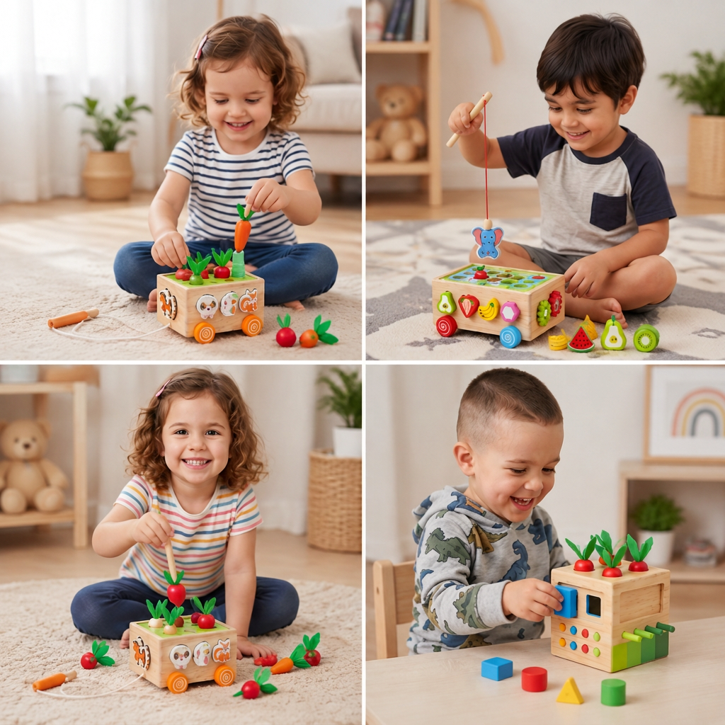 Drewniana Zabawka Montessori do Nauki i Rozwoju