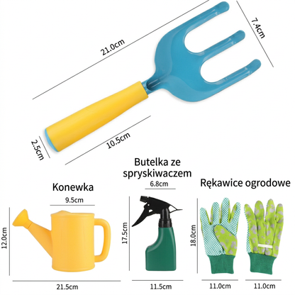 Bezpieczny Zestaw Narzędzi Ogrodniczych dla Dzieci