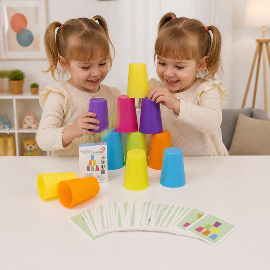 Montessori Gra w Układanie Kubeczków – Edukacyjna Zabawa dla Dzieci