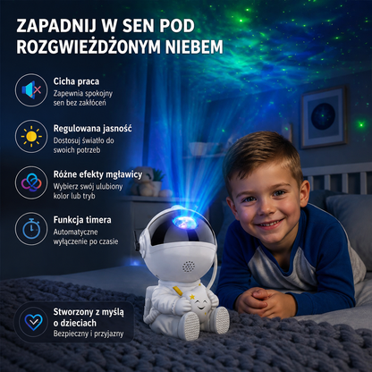 Projektor Gwiezdnego Nieba Astronauta – Magiczna Lampka Nocna dla Dzieci
