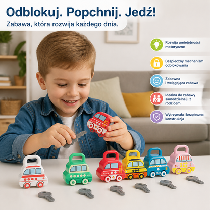 Lock & Play – Montessori Zabawka Edukacyjna dla Maluchów z Interaktywnymi Zamkami