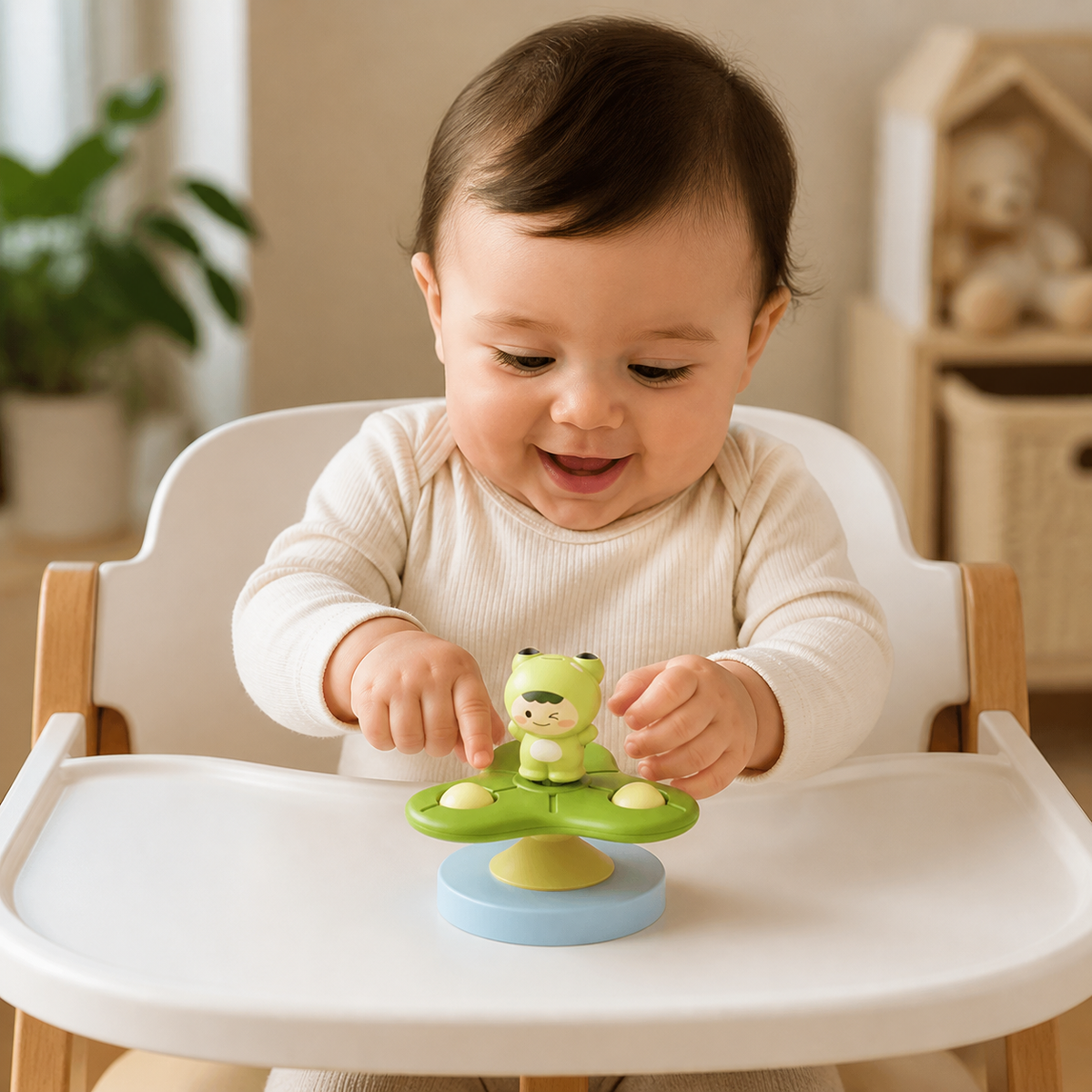 Montessori Przyssawkowy Spinner – Edukacyjna Zabawka Obrotowa