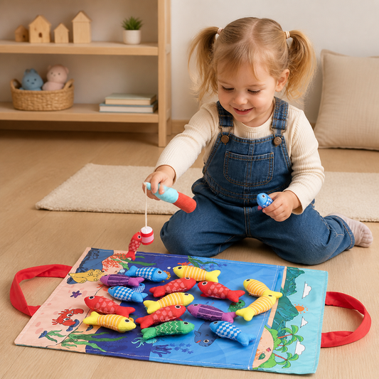 Montessori Pluszowa Zabawka do Łowienia i Budowania Więzi