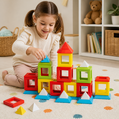 Montessori Piramida z Klocków Konstrukcyjnych