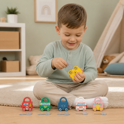 Lock & Play – Montessori Zabawka Edukacyjna dla Maluchów z Interaktywnymi Zamkami