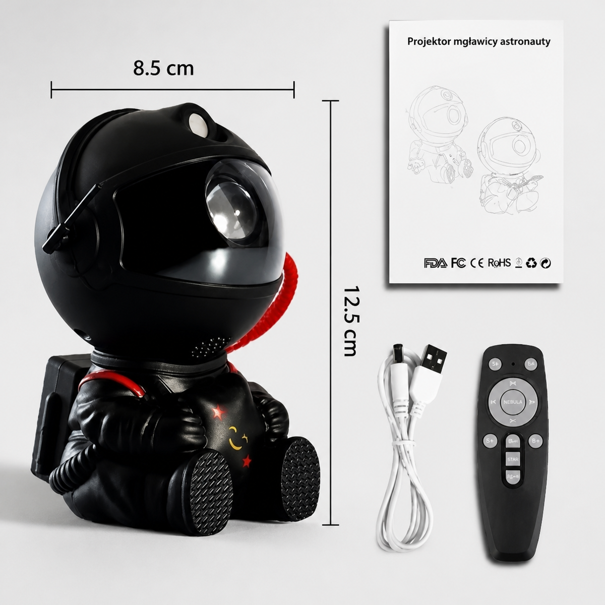 Projektor Gwiezdnego Nieba Astronauta – Magiczna Lampka Nocna dla Dzieci