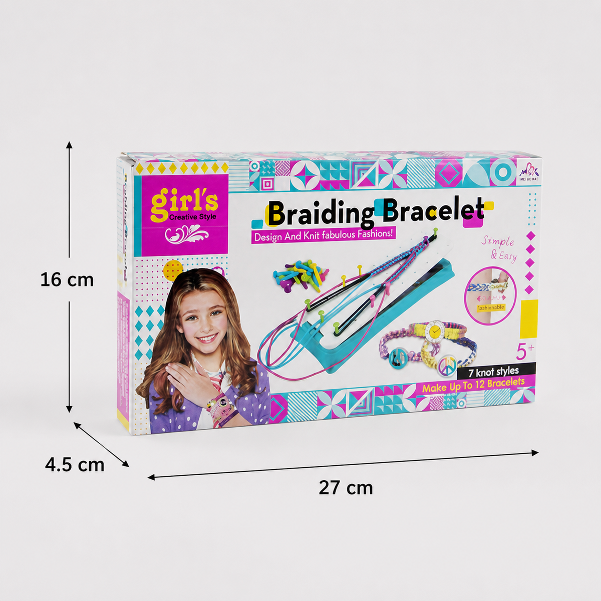 Kreatywny Zestaw DIY do Tworzenia Plecionych Bransoletek dla Dzieci