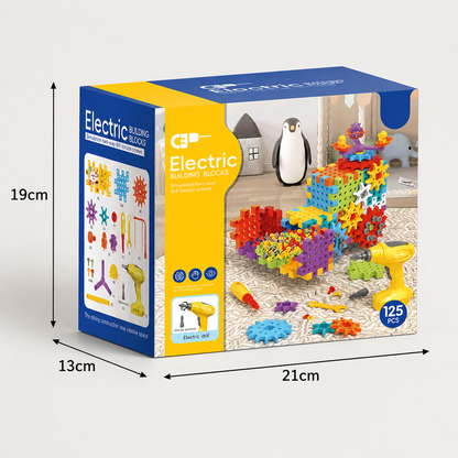 Montessori 3D Klocki Zębate i Puzzle Konstrukcyjne