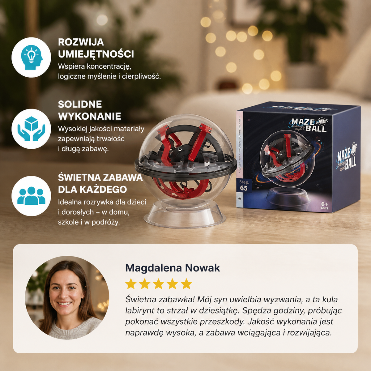 3D Labiryntowa Kula Zręcznościowa