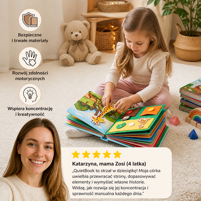 QuietBook – Trwała Książeczka Montessori z Opowieściami