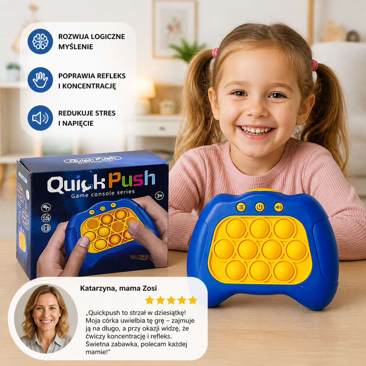 Quickpush – Ręczna Gra Pop It