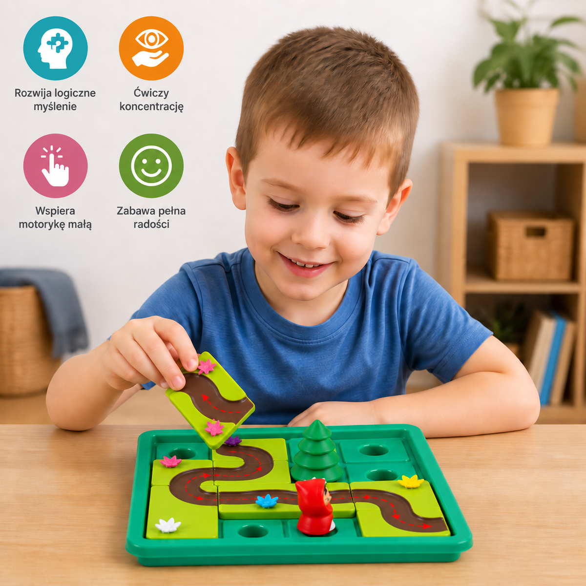 Montessori „Czerwony Kapturek” – puzzle i gra rozwijająca umiejętności