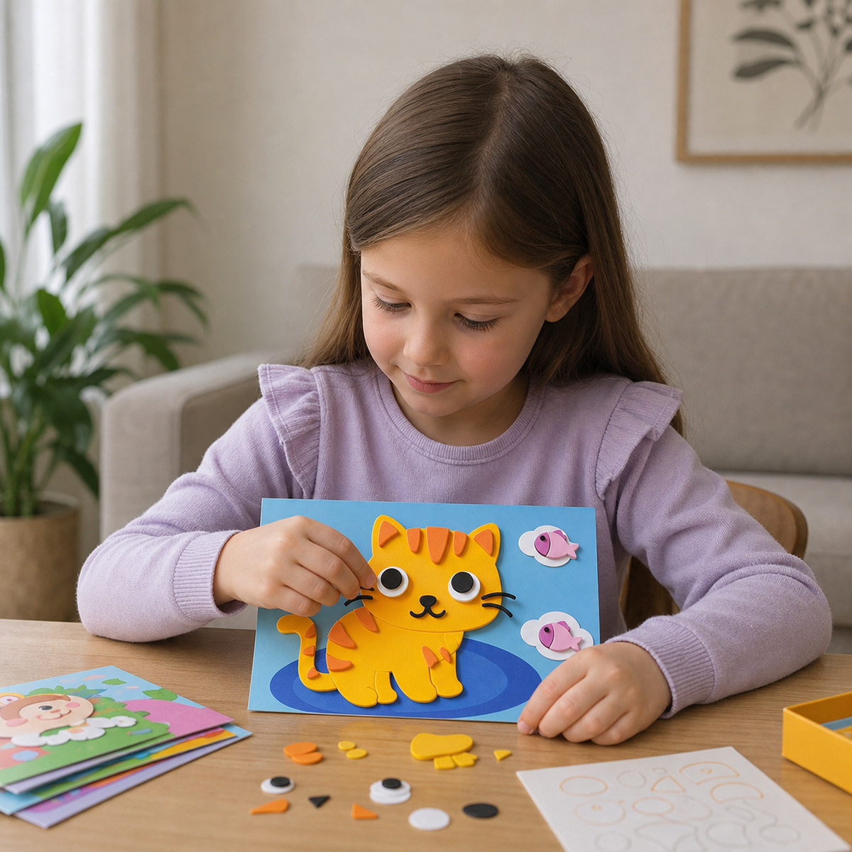 Kreatywny zestaw naklejek dla dzieci