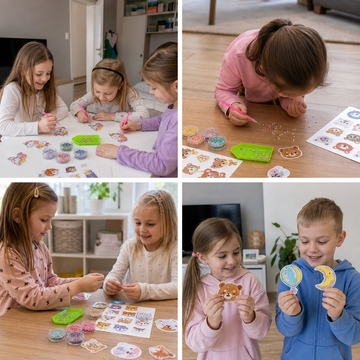 DIY – naklejki z kreskówkowymi wzorami do malowania diamentami