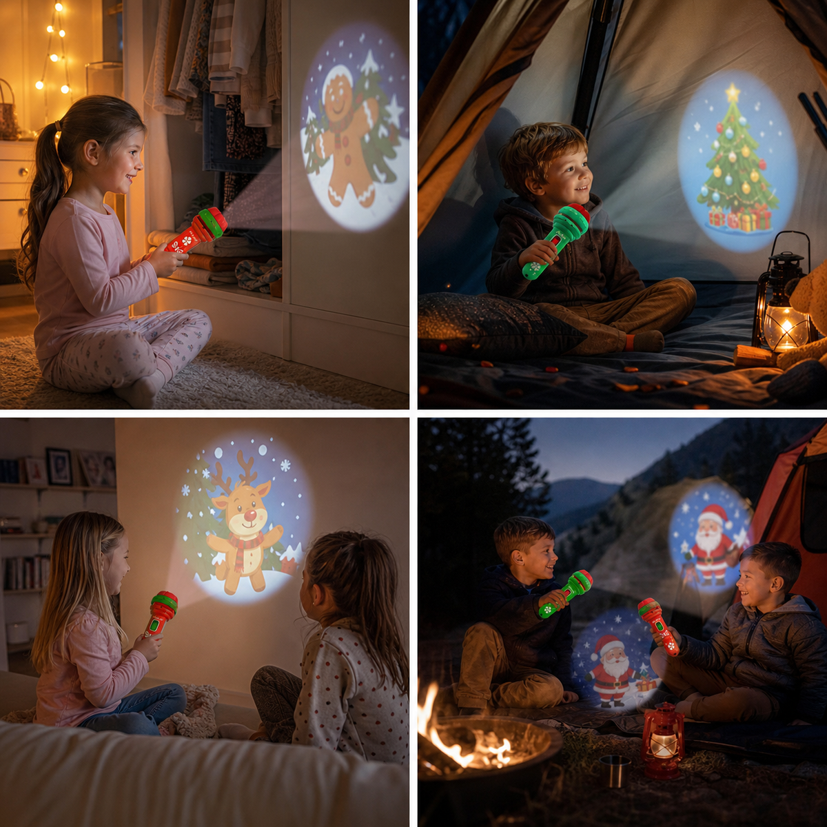 Magiczna latarka z projektorem nocnym