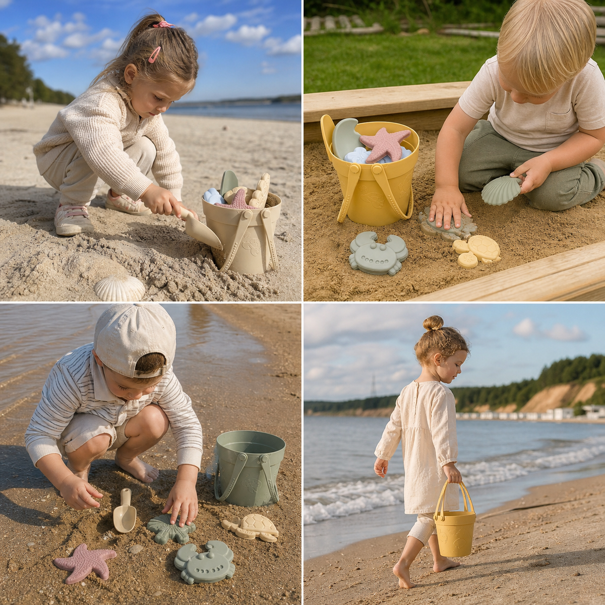 Ekologiczny silikonowy zestaw do zabawy na plaży