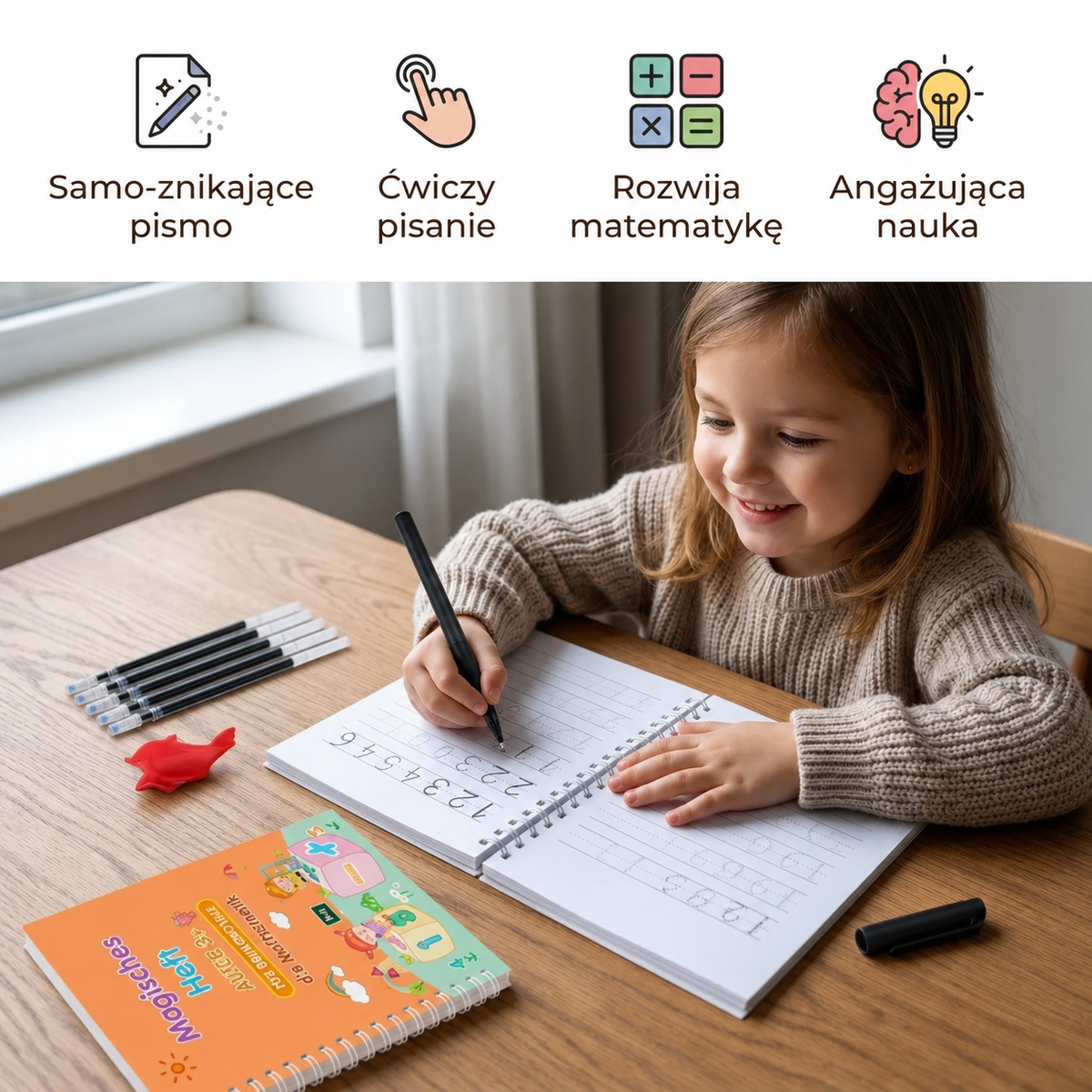 Magiczne zeszyty do ćwiczeń – zestaw 4 zeszytów