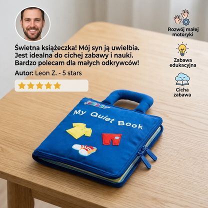 Montessori – materiałowa książeczka edukacyjna z zadaniami i aktywnościami dla dzieci