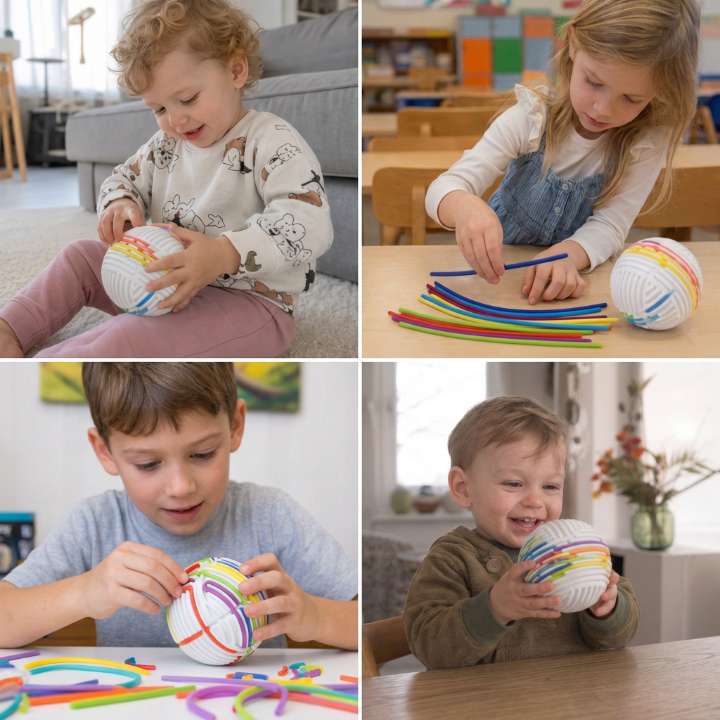 Montessori – sensoryczna piłka do nauki kolorów i rozwijania małej motoryki