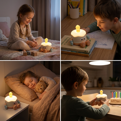 Urocza lampka nocna w kształcie tortu urodzinowego