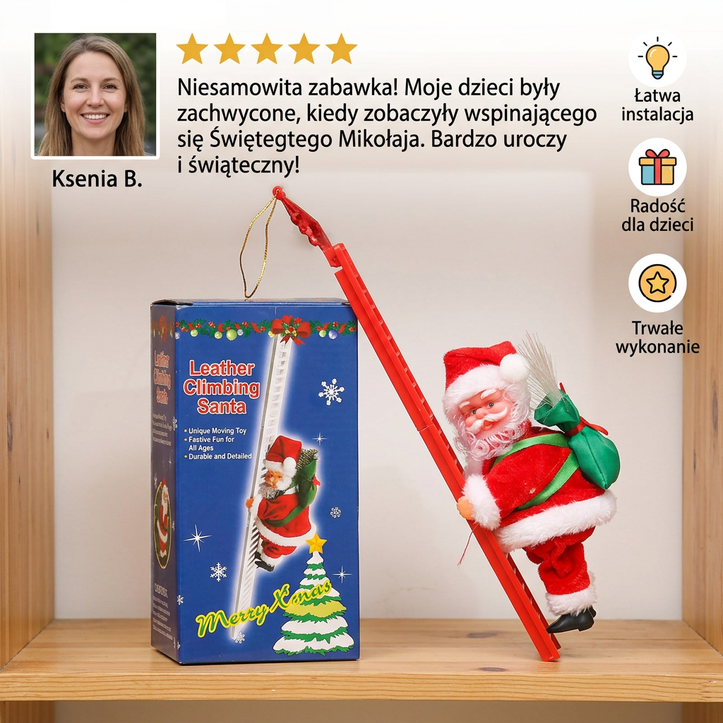 Skórzany wspinający się Święty Mikołaj
