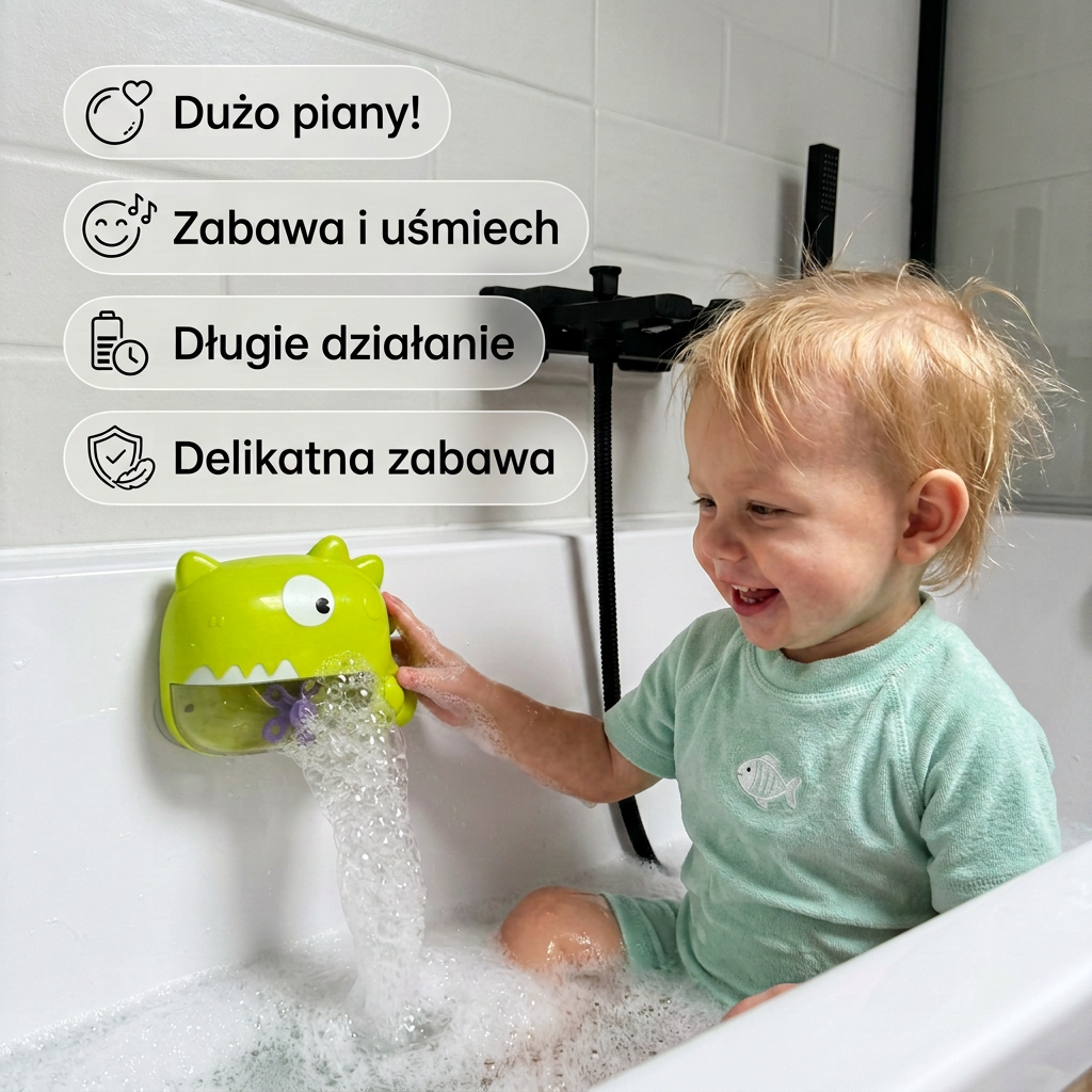 Dinozaur – Maszynka do baniek do kąpieli