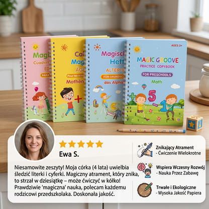 Magiczne zeszyty do ćwiczeń – zestaw 4 zeszytów