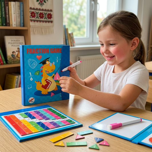 Magnetyczna zabawka Montessori do nauki ułamków dla dzieci