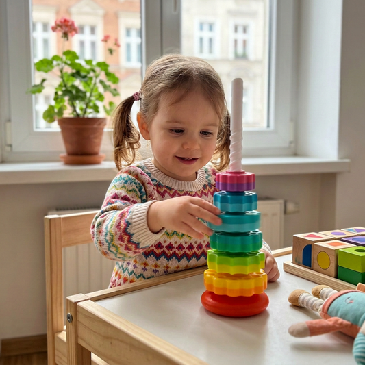 Spinbow – kolorowa wieża dla dzieci do zabawy i nauki