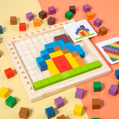 Montessori Kolorowe Klocki do Nauki Liczb i Rozpoznawania Barw