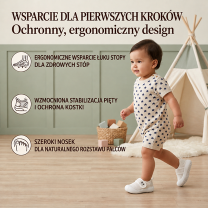 Wygodne buciki dla niemowląt z miękką, antypoślizgową podeszwą
