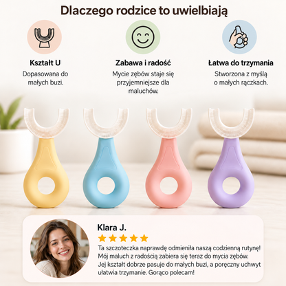 Szczoteczka do zębów w kształcie litery U dla dzieci