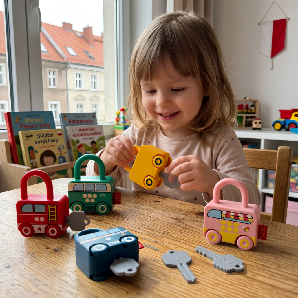 InteractiveLocks – zabawka edukacyjna Montessori z interaktywnymi zamkami
