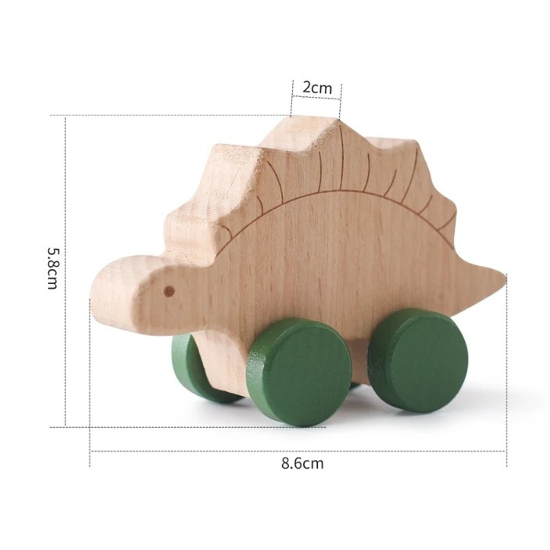 Drewniany pociąg Montessori w pastelowych kolorach