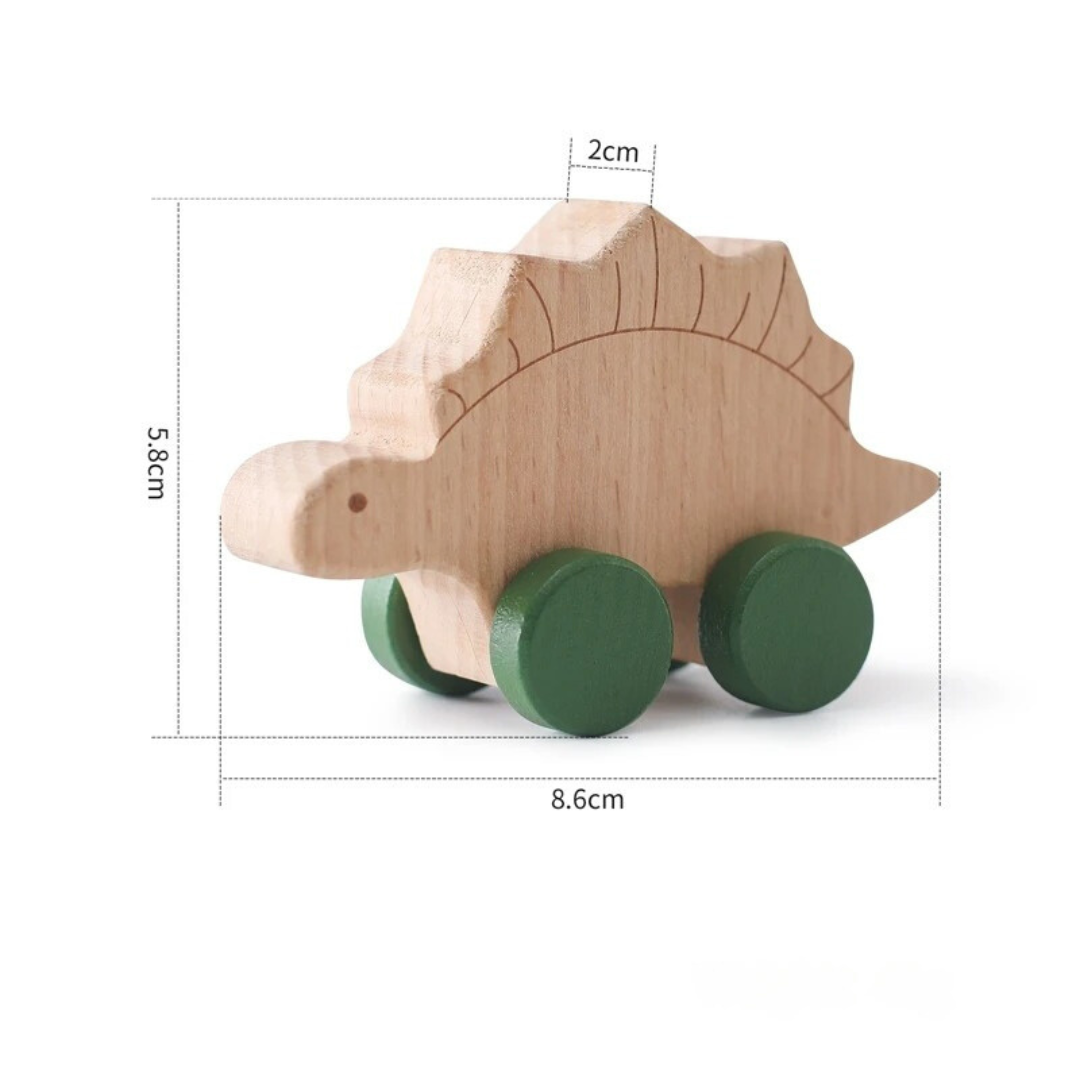 Drewniany pociąg Montessori w pastelowych kolorach