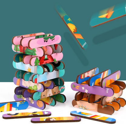 Drewniane puzzle Montessori