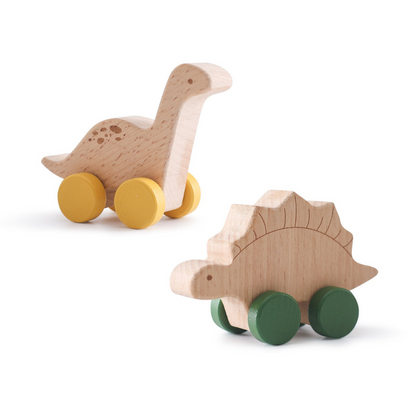 Drewniany pociąg Montessori w pastelowych kolorach