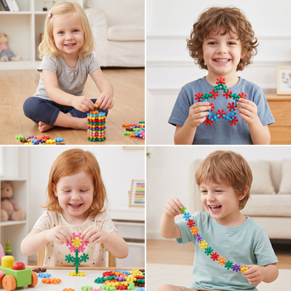 Zestaw klocków Montessori w kształcie kwiatów śliwy