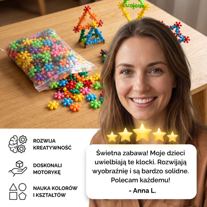 Zestaw klocków Montessori w kształcie kwiatów śliwy